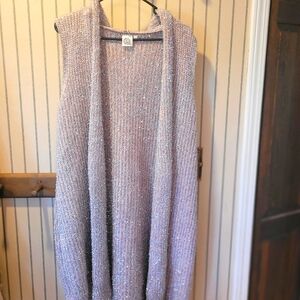 L/XL sparkle hooded vest